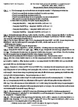 Đề thi chọn học sinh giỏi trường năm học 2016 - 2017 môn thi Hóa học, khối 11